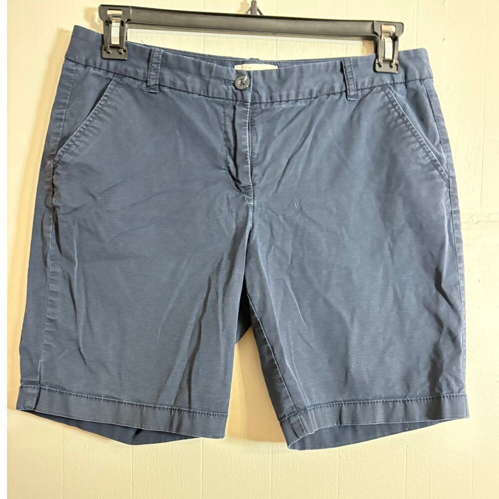 J. Crew Size 8 Women's Navy Blue Bermuda Vacation Casual Chino Shorts